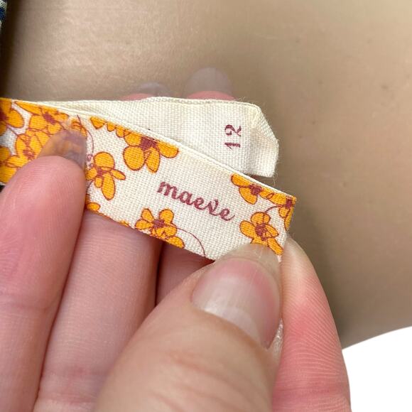 Anthropologie Maeve Y2K Alyssum Ditsy Floral Bustled Laganlook Dress SZ 12 - Picture 11 of 12